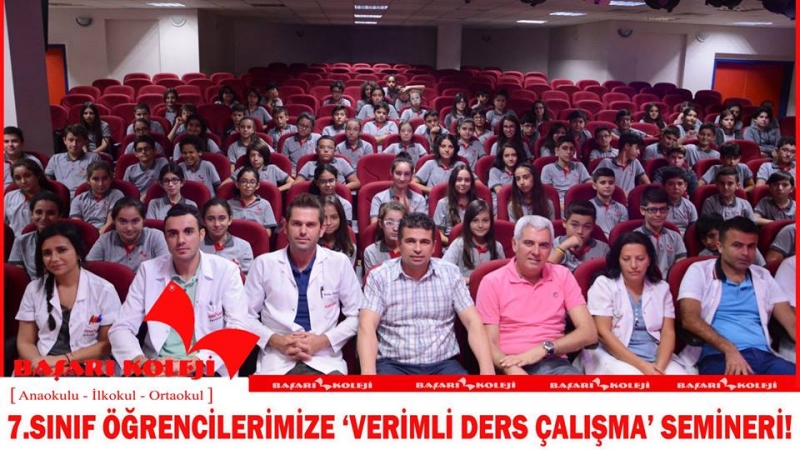 7.SINIF ÖĞRENCİLERİMİZE ‘VERİMLİ DERS ÇALIŞMA TEKNİKLERİ’ SEMİNERİ!