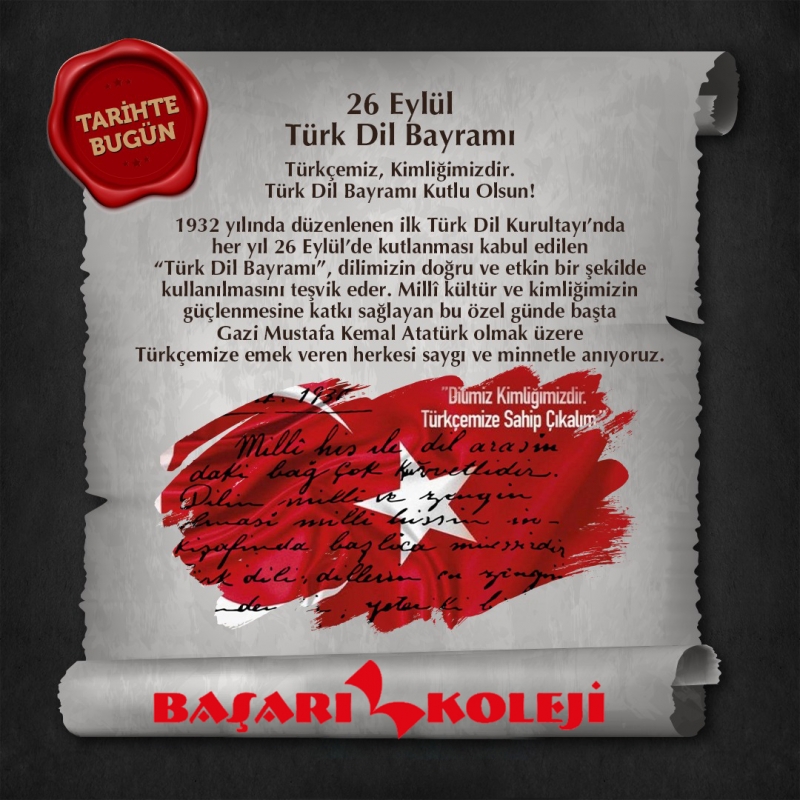 TARİHTE BUGÜN 26 EYLÜL TÜRK DİL BAYRAMI